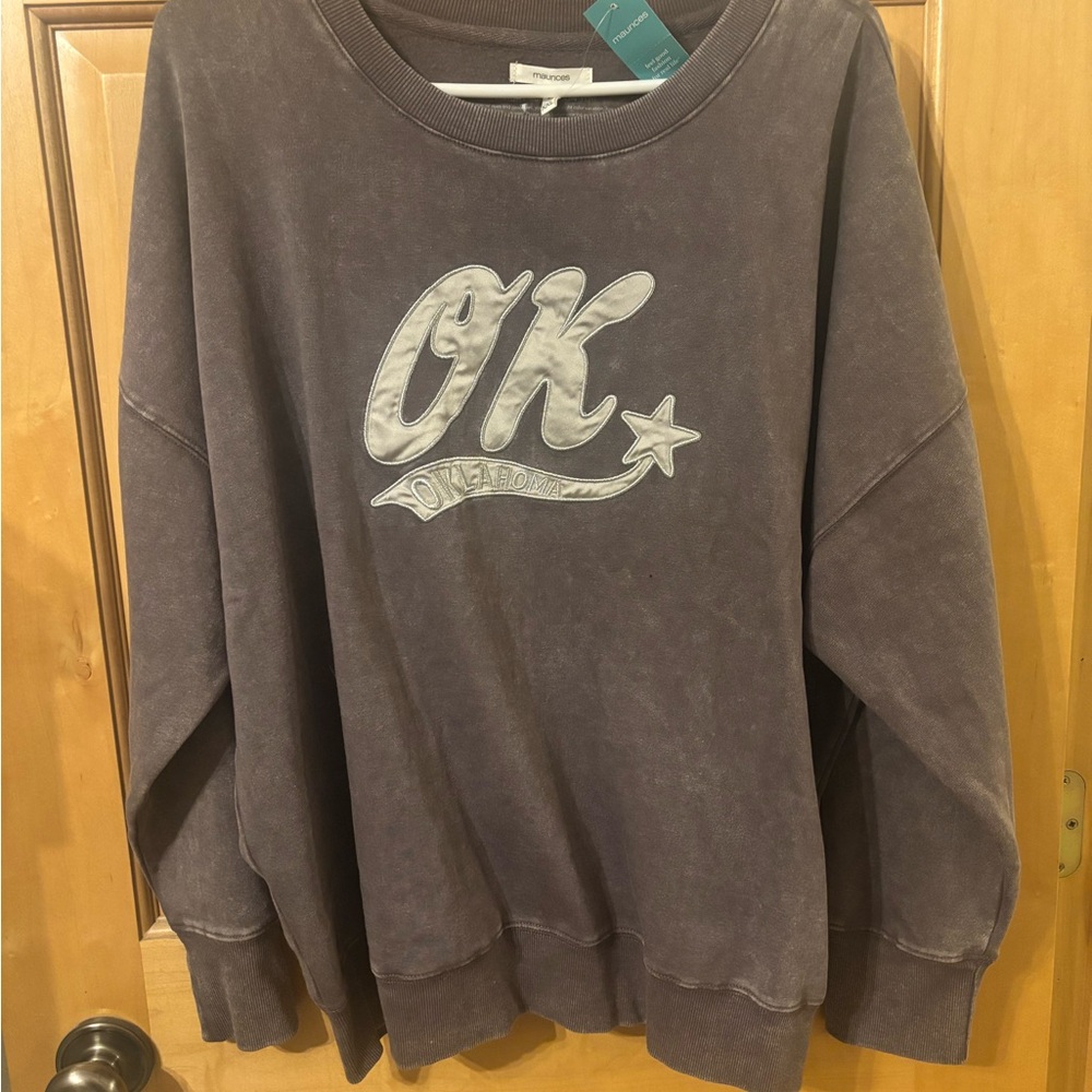 Maurices Taupe Graphic Sweatshirt